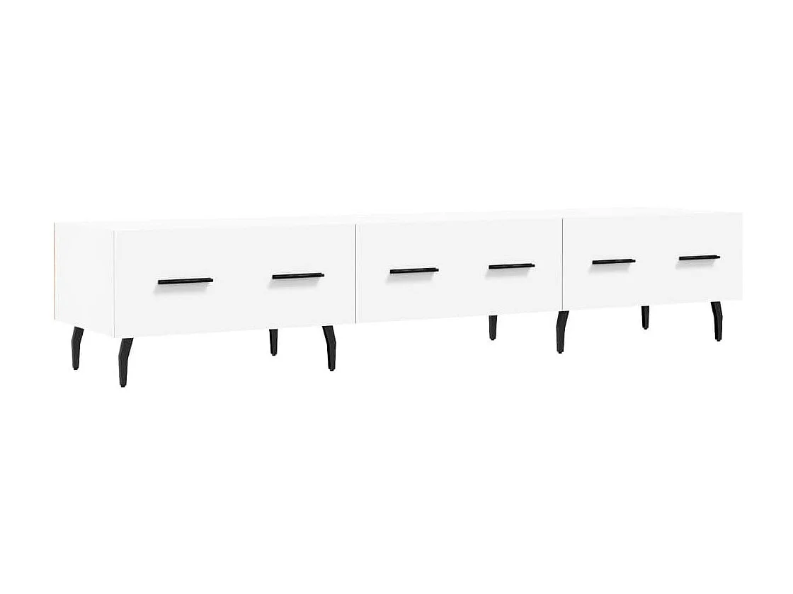 Meuble TV blanc 150x36x30 cm bois d'ingénierie BE61883