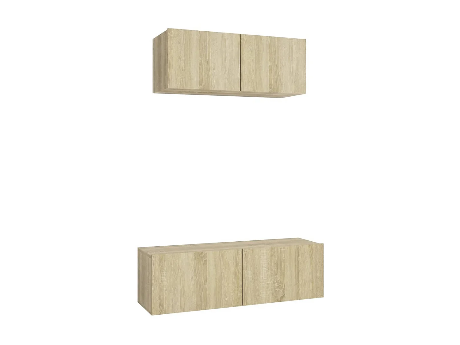 2-delige Tv-meubelset bewerkt hout sonoma eikenkleurig NL72630