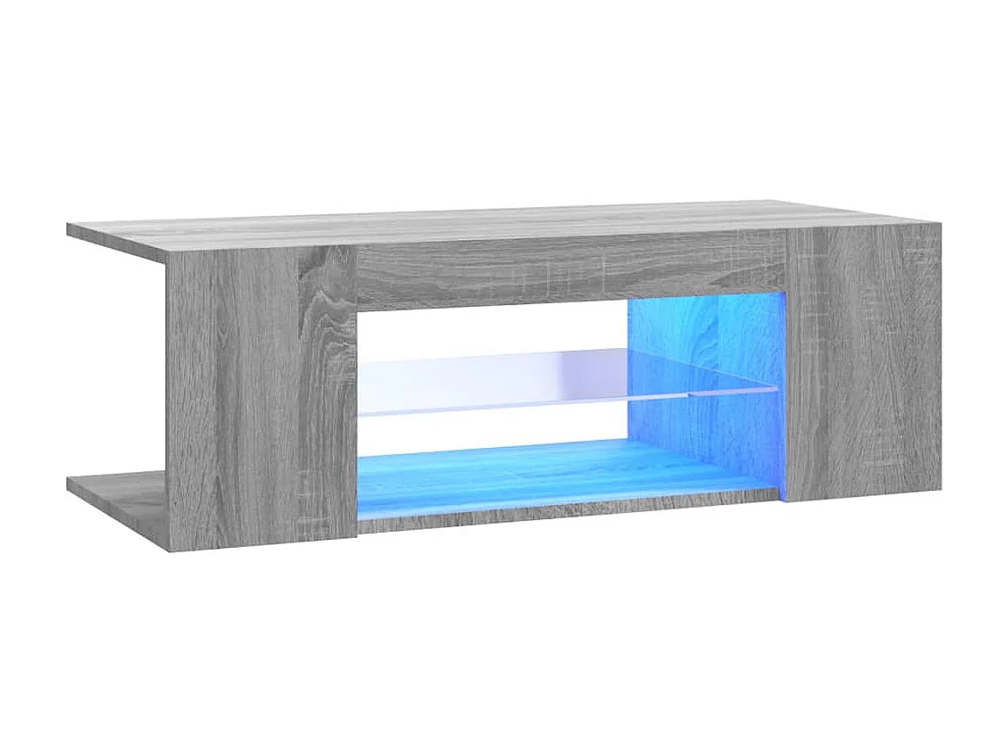 Meuble TV avec lumières LED Sonoma gris 90x39x30 cm BE24418