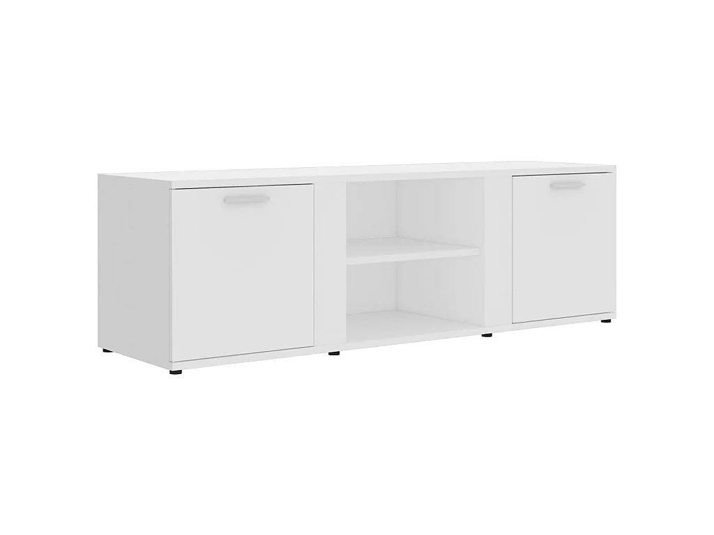 Meuble TV Blanc 120x34x37 cm Aggloméré BE30911