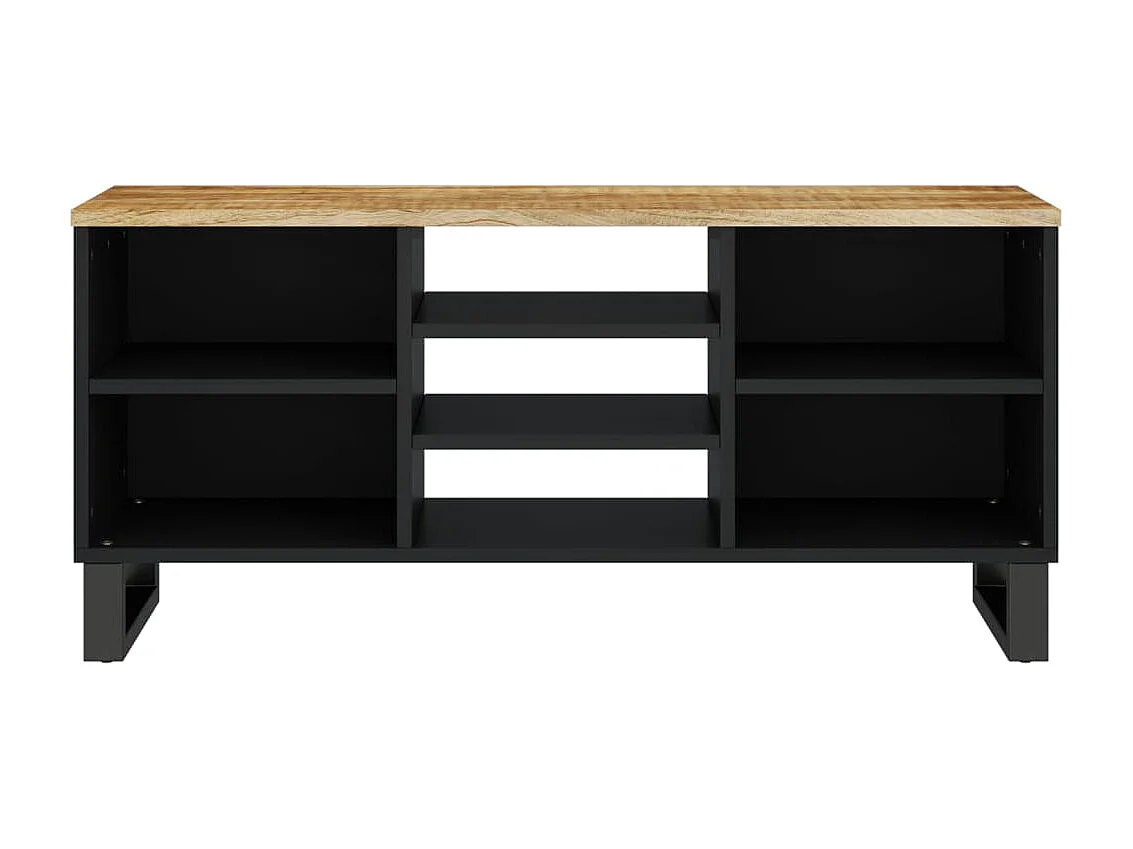 Meuble TV 100x33x46 cm bois de manguier et d'ingénierie BE89921