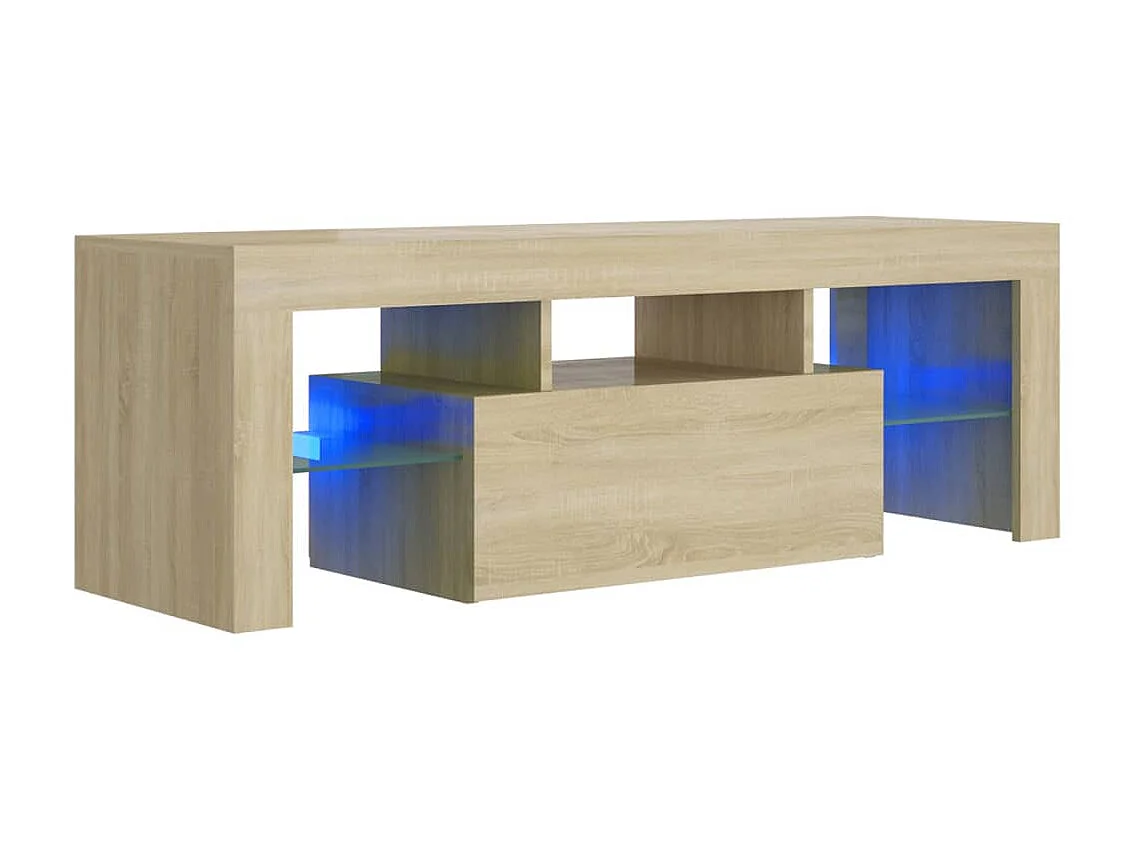 TV-Schrank,TV-Möbel mit LED-Leuchten Sonoma-Eiche 120x35x40 cm -gkd112020