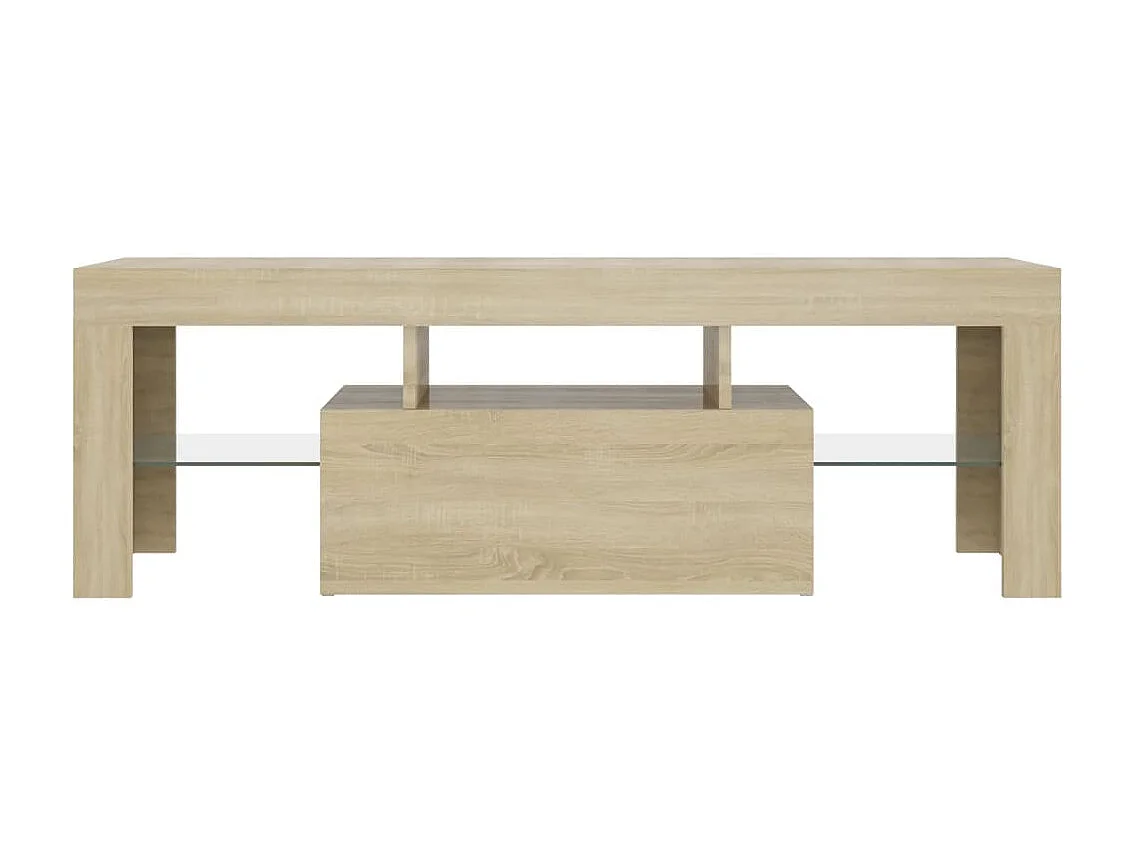 Meuble TV avec lumières LED chêne sonoma 120x35x40 cm BE29190