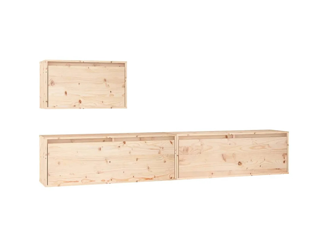 3 Stk.TV-Schränke,TV-Möbel Massivholz Kiefer -gkd653413