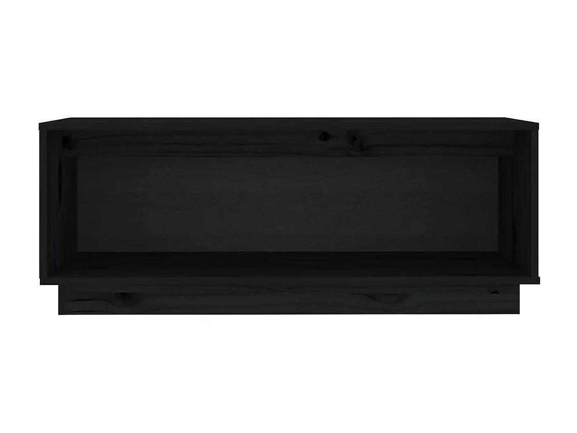 Meuble TV Noir 90x35x35 cm Bois de pin massif BE35898