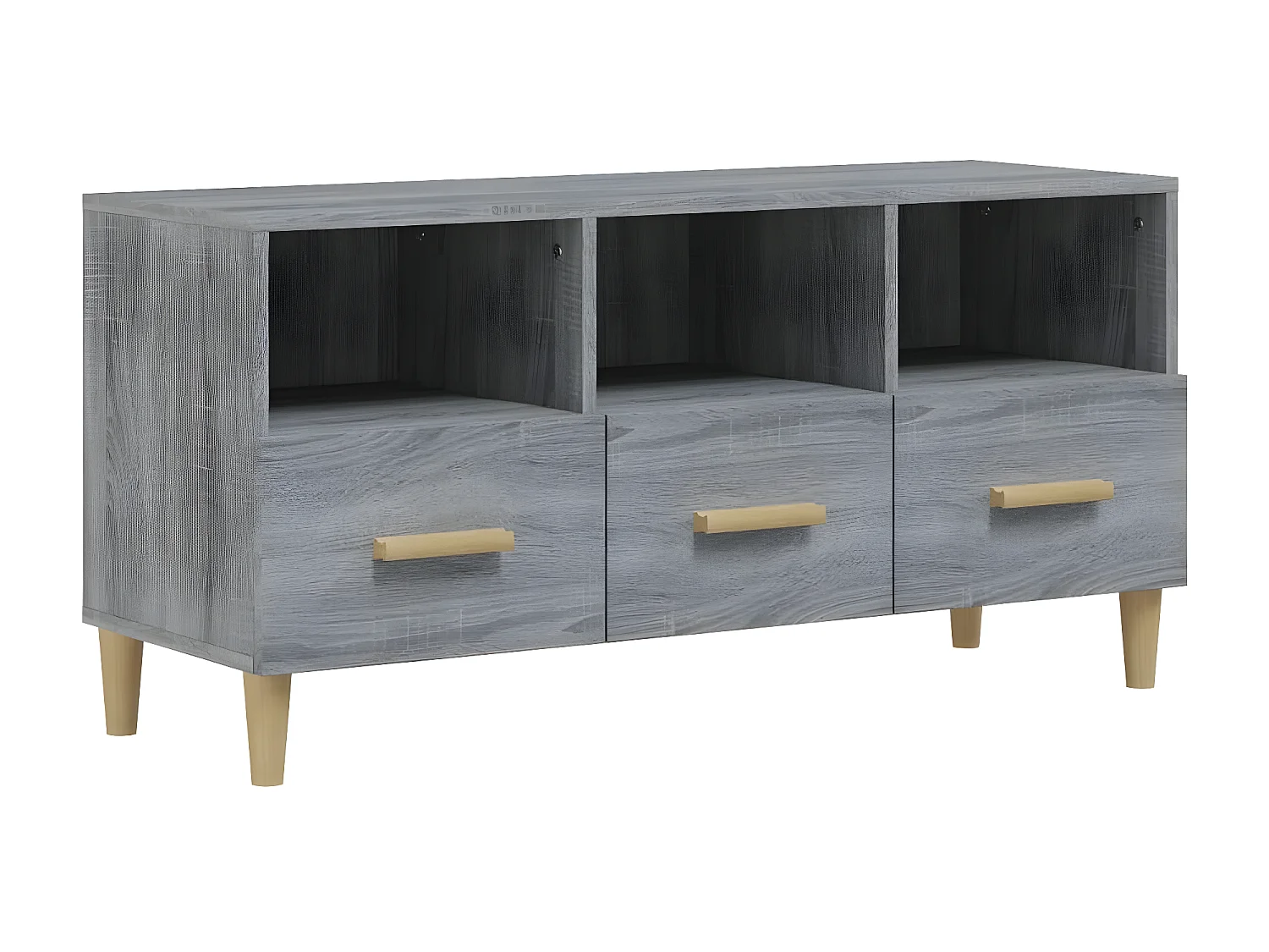 Meuble TV Sonoma gris 102x36x50 cm Bois d'ingénierie BE80998