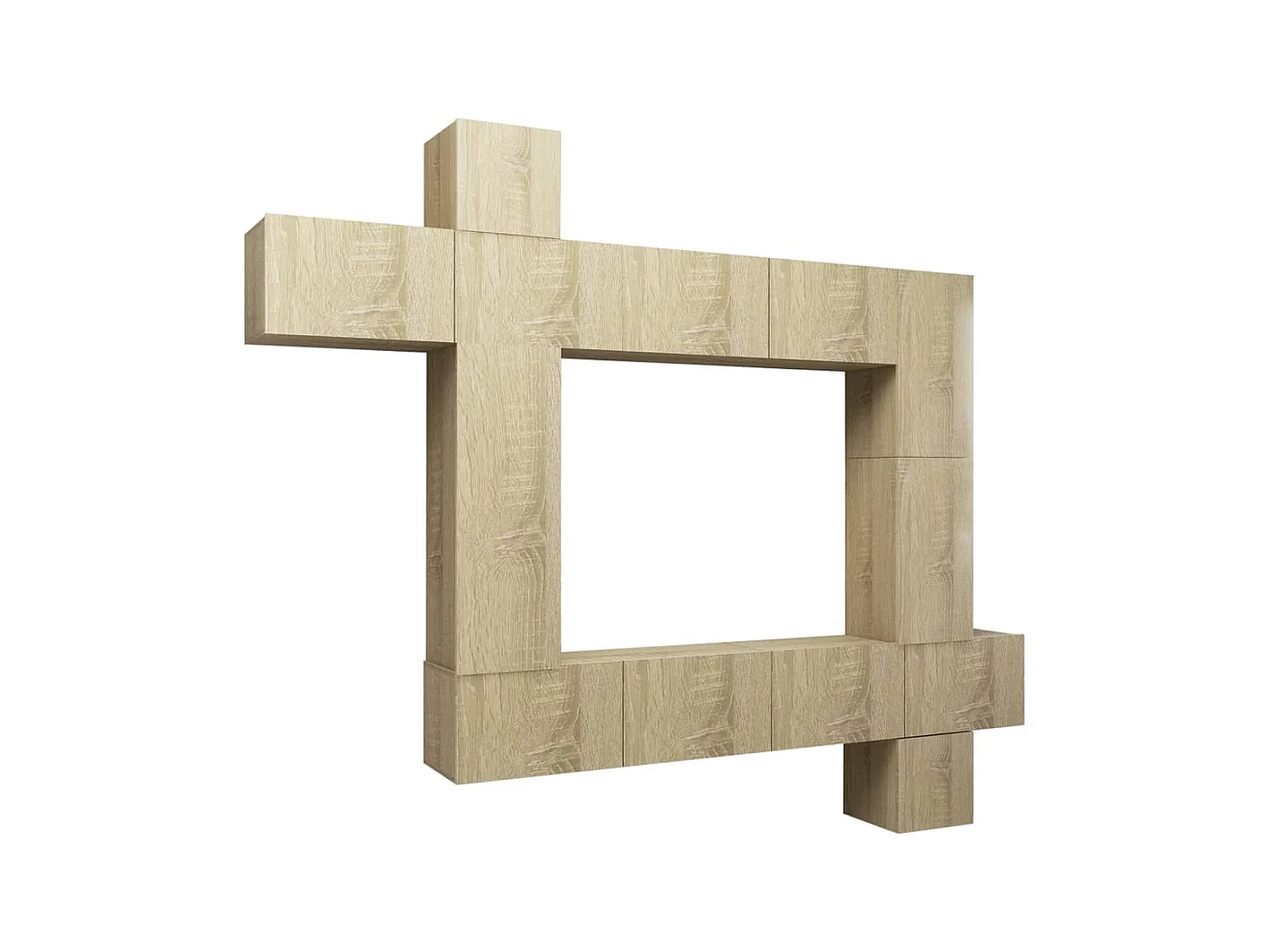 Ensemble de meubles TV 9 pcs Chêne sonoma Bois d'ingénierie BE12203