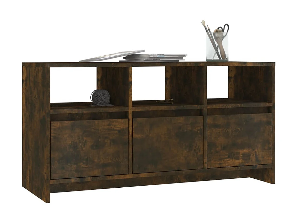 Meuble TV Chêne fumé 102x37,5x52,5 cm Bois d'ingénierie BE26501