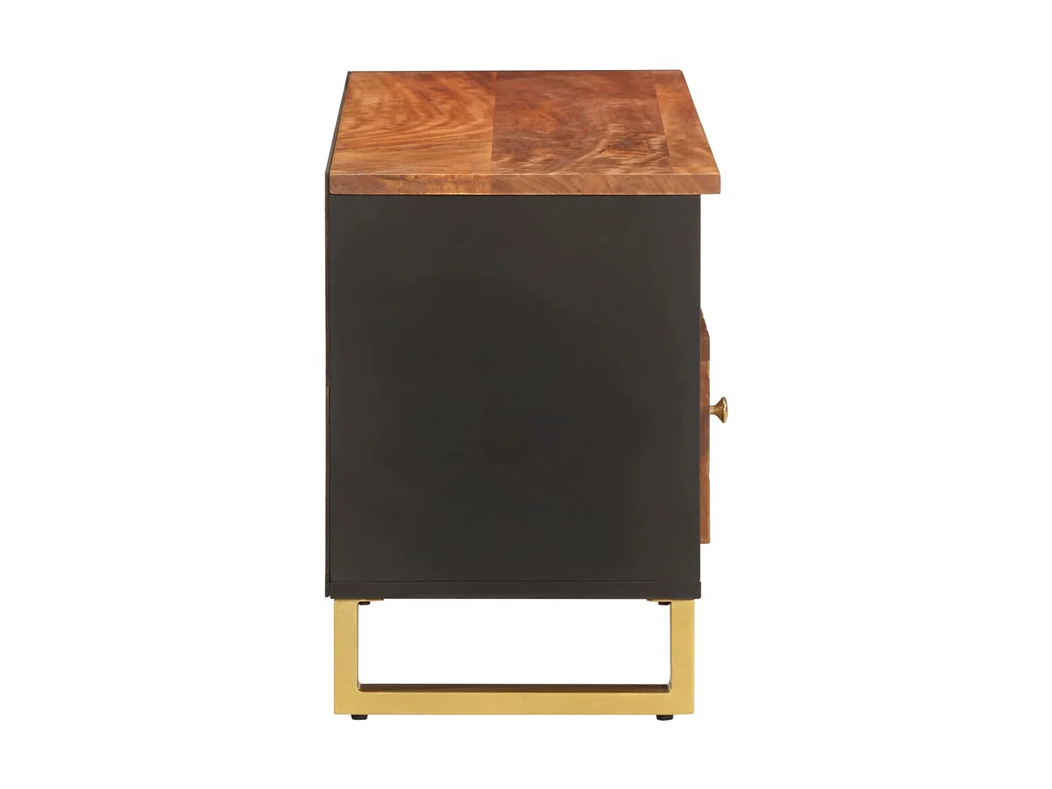 Móvel de TV 100x33,5x46 cm mangueira maciça castanho e preto PT489627
