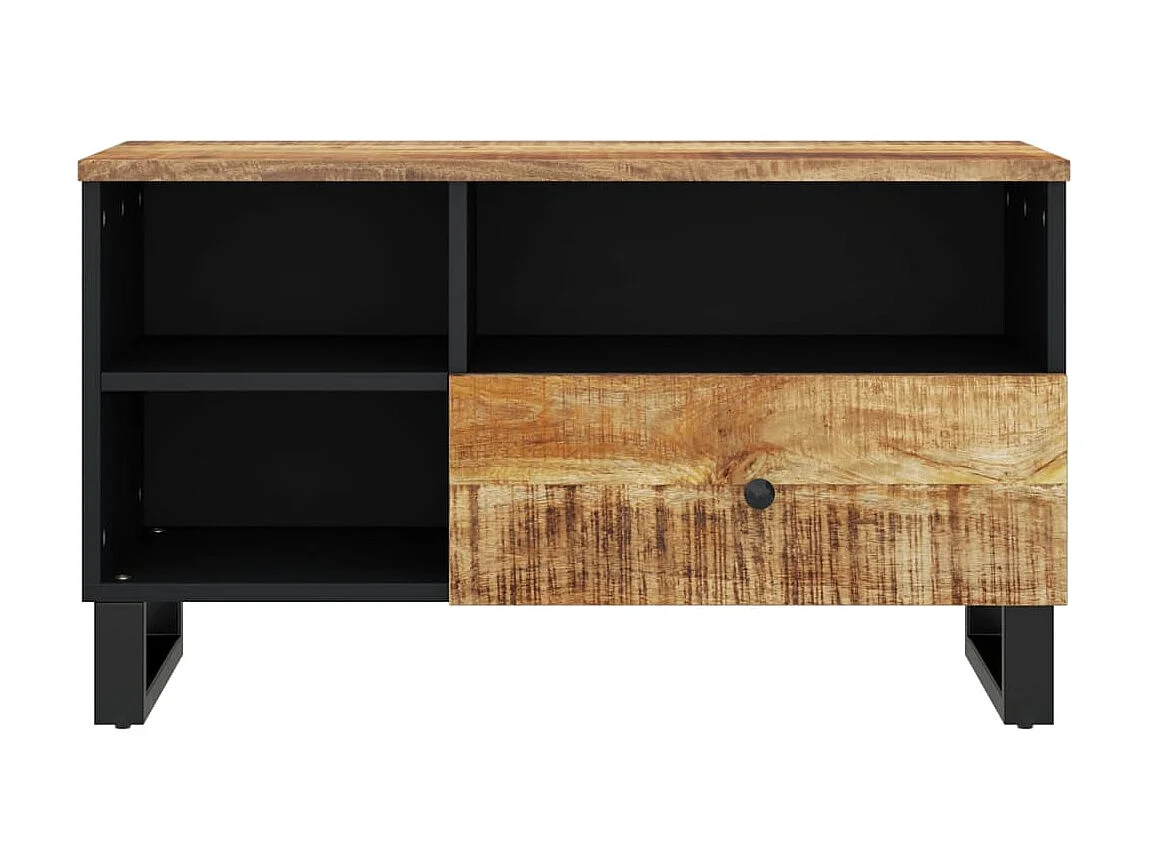 Meuble TV 80x33x46 cm bois de manguier et d'ingénierie BE88852