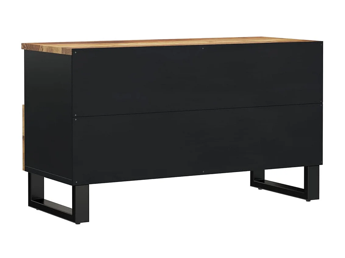 Meuble TV 80x33x46 cm bois de manguier et d'ingénierie BE88852