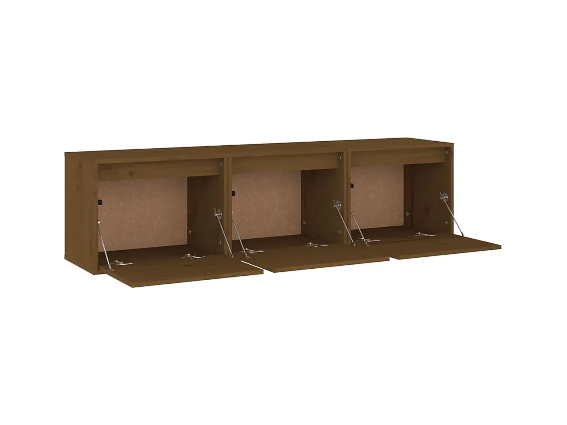 Tv-meubelen 3 st massief grenenhout honingbruin NL199343