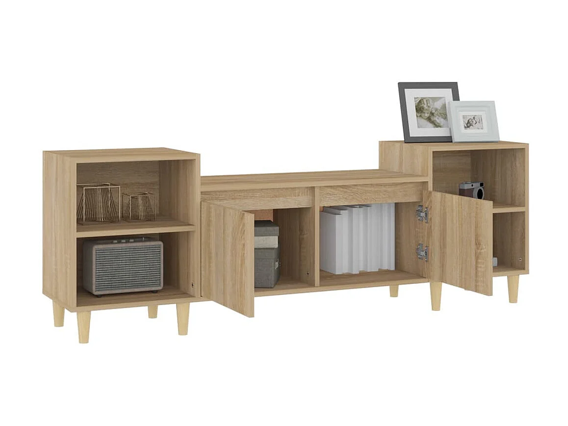 Meuble TV Chêne sonoma 160x35x55 cm Bois d'ingénierie BE76859
