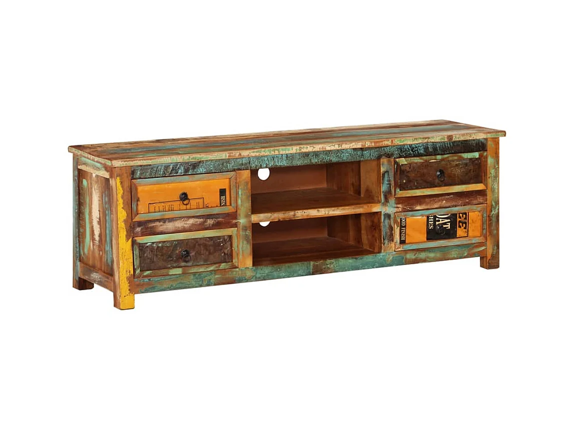 Tv-meubel met 4 lades gerecycled hout NL338614