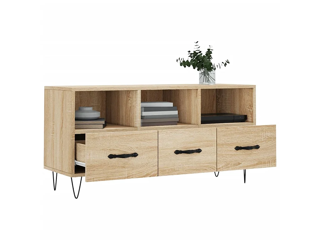 Meuble TV chêne sonoma 102x36x50 cm bois d'ingénierie BE37618