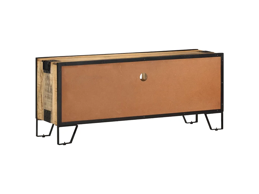 Meuble TV 110x31x46 cm Bois de manguier brut BE96181
