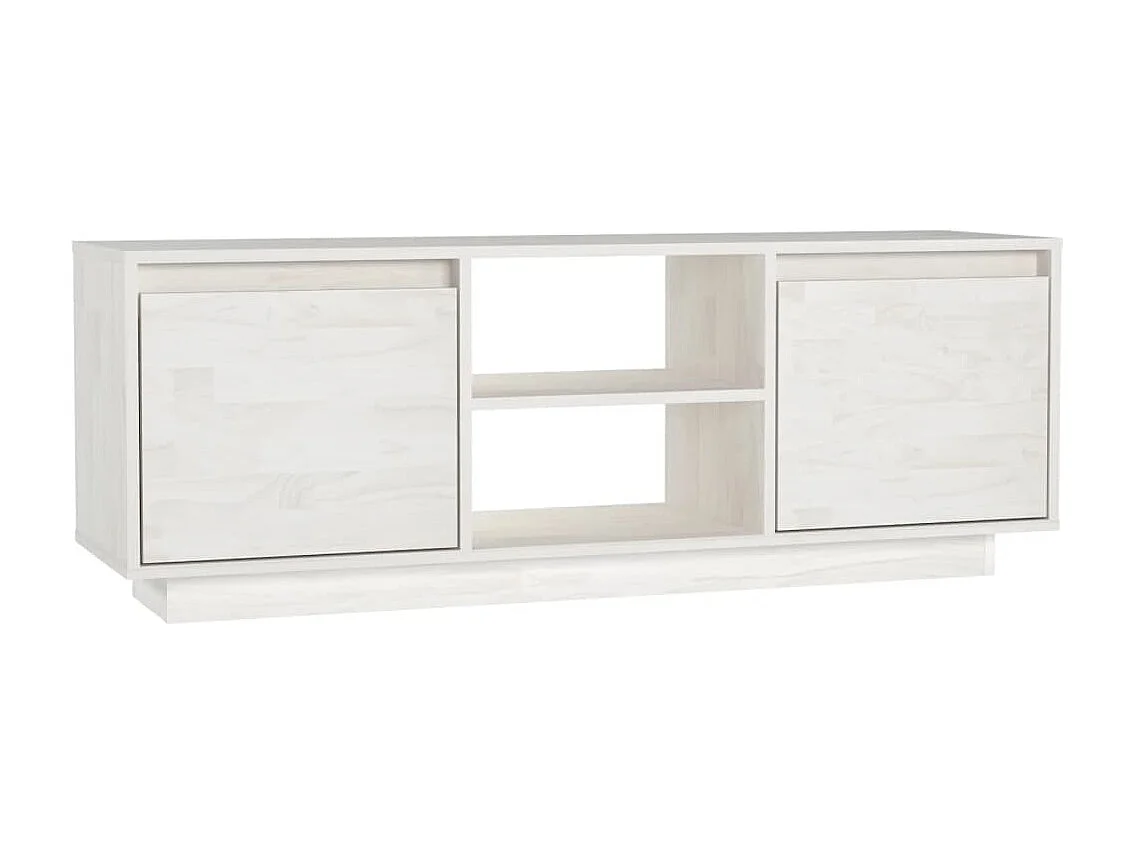 TV-Schrank,TV-Möbel Weiß 110x30x40 cm Massivholz Kiefer -gkd242846