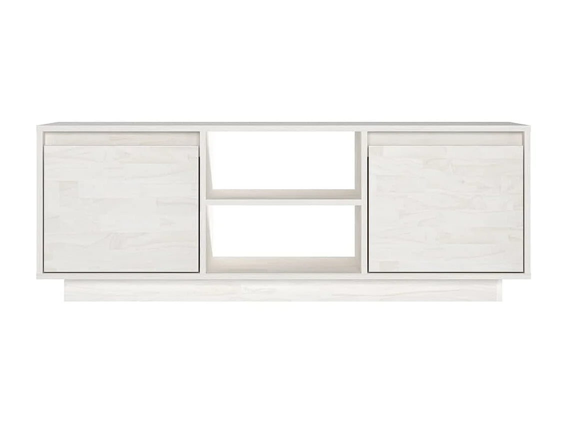 TV-Schrank,TV-Möbel Weiß 110x30x40 cm Massivholz Kiefer -gkd242846