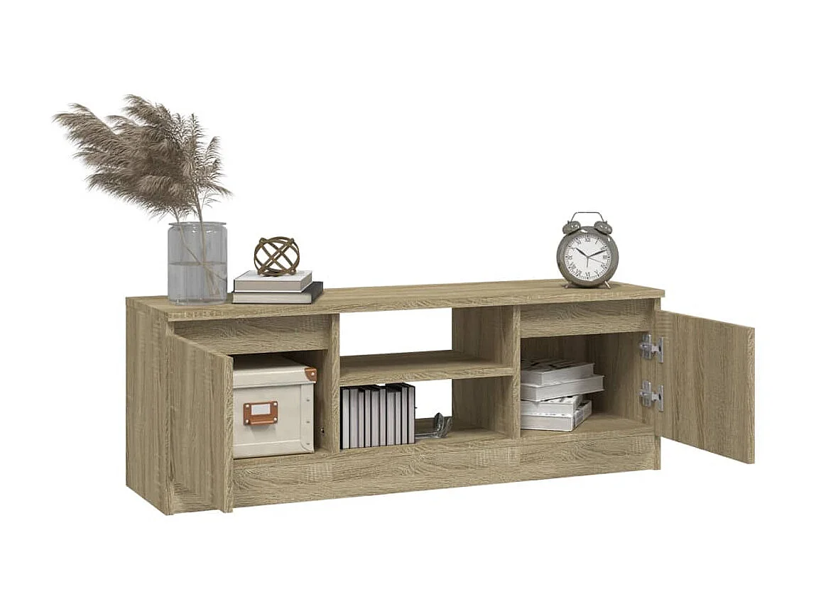 Meuble TV avec porte Chêne sonoma 102x30x36 cm BE48128