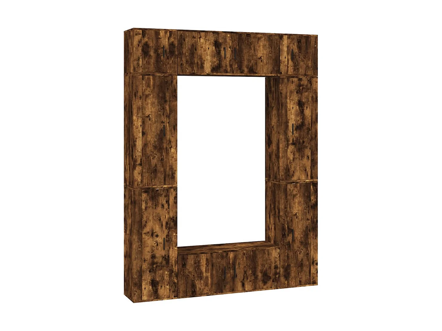 8-delige Tv-meubelset bewerkt hout gerookt eikenkleurig NL91378