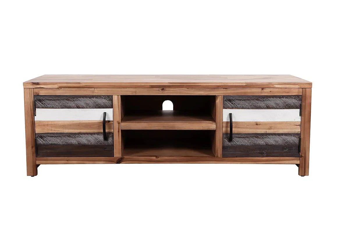 Meuble TV Bois massif d'acacia 120 x 35 x 40 cm BE48830