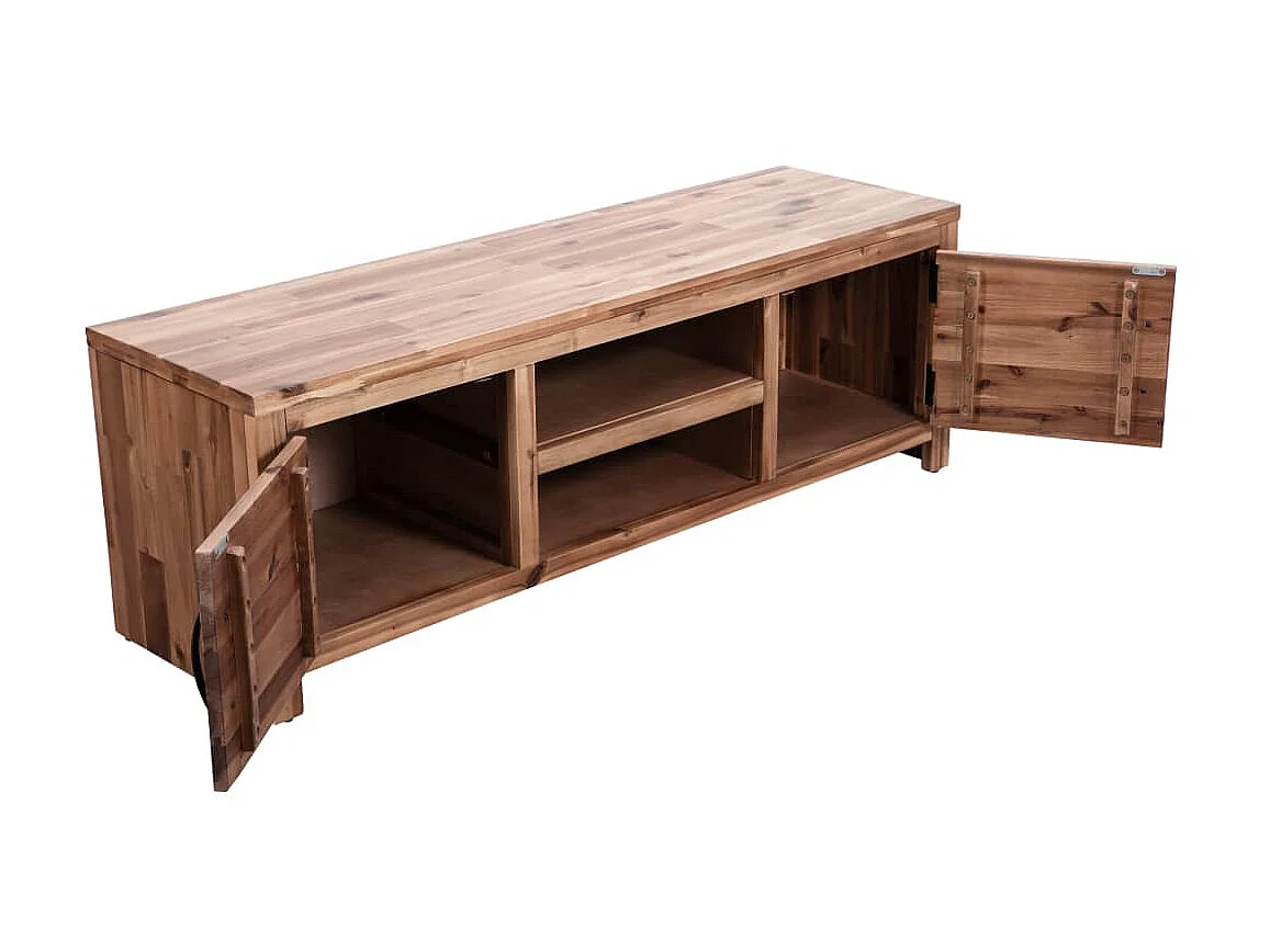 Meuble TV Bois massif d'acacia 120 x 35 x 40 cm BE48830