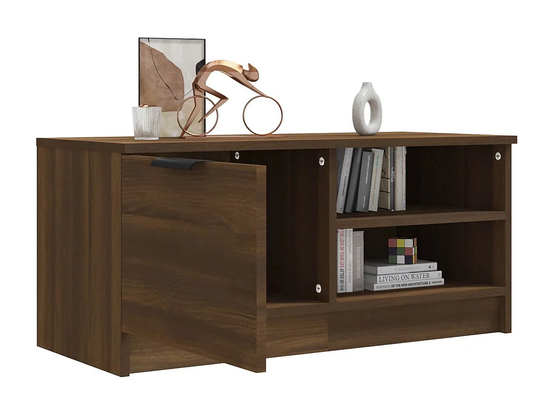 Meuble TV Chêne marron 80x35x36,5 cm Bois d'ingénierie BE92131