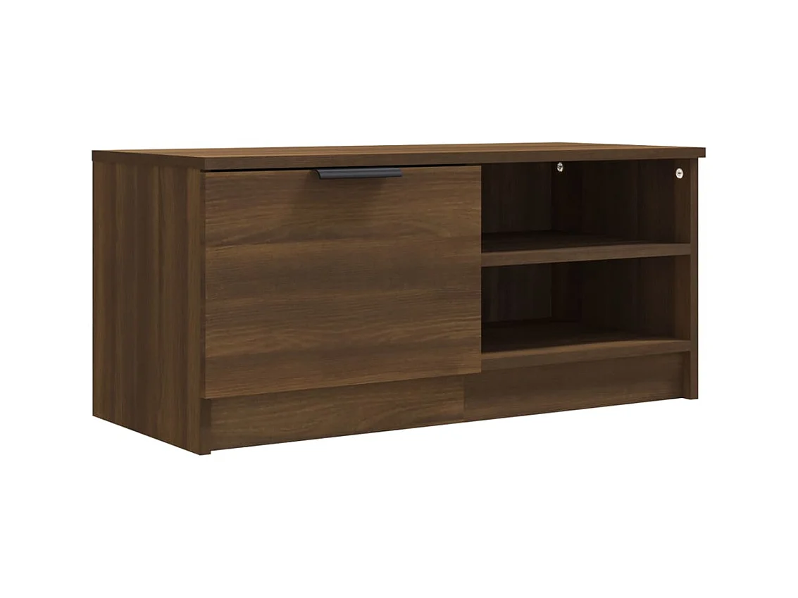 TV-Schrank,TV-Möbel Braun Ereiche 80x35x36,5 cm Holzwerkstoff -gkd851702