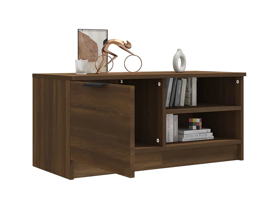 TV-Schrank,TV-Möbel Braun Ereiche 80x35x36,5 cm Holzwerkstoff -gkd851702