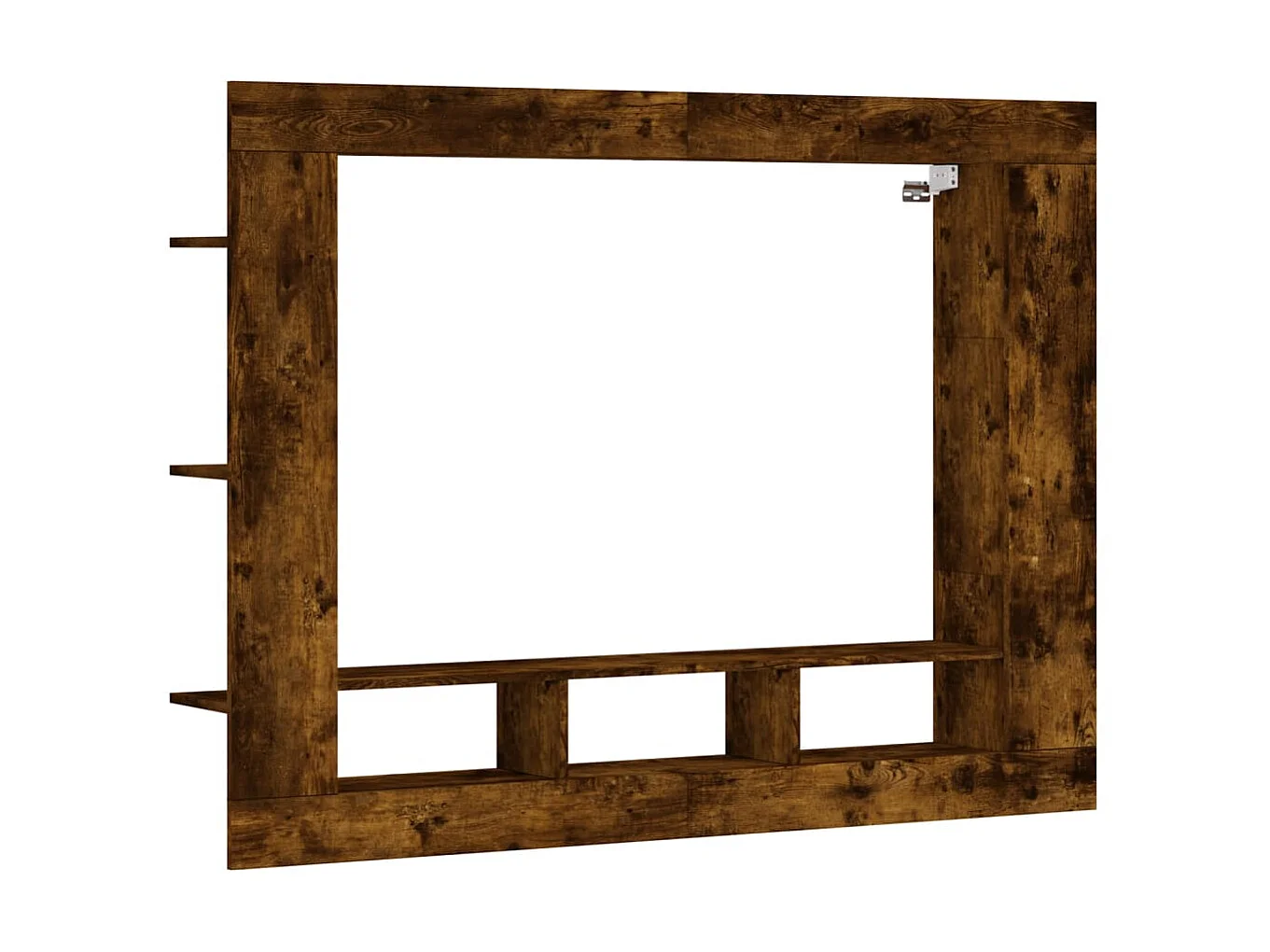 Meuble TV chêne fumé 152x22x113 cm bois d'ingénierie BE46369