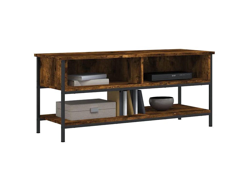 Meuble TV chêne fumé 100x35x45 cm bois d'ingénierie BE28540