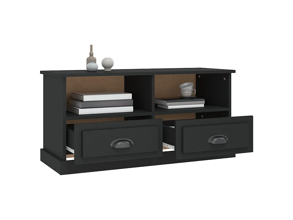 Móvel de TV 93x35,5x45 cm derivados de madeira preto PT415999