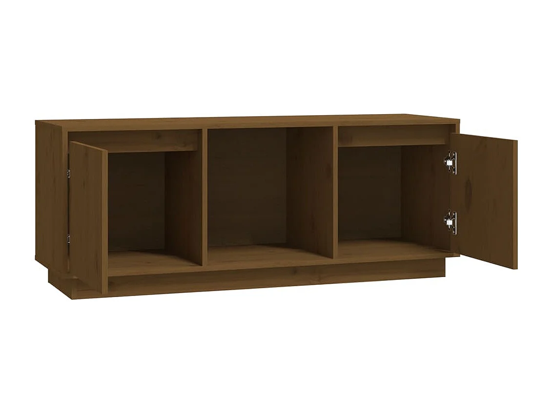 TV-Schrank,TV-Möbel Honigbraun 110,5x35x44 cm Massivholz Kiefer -gkd795318