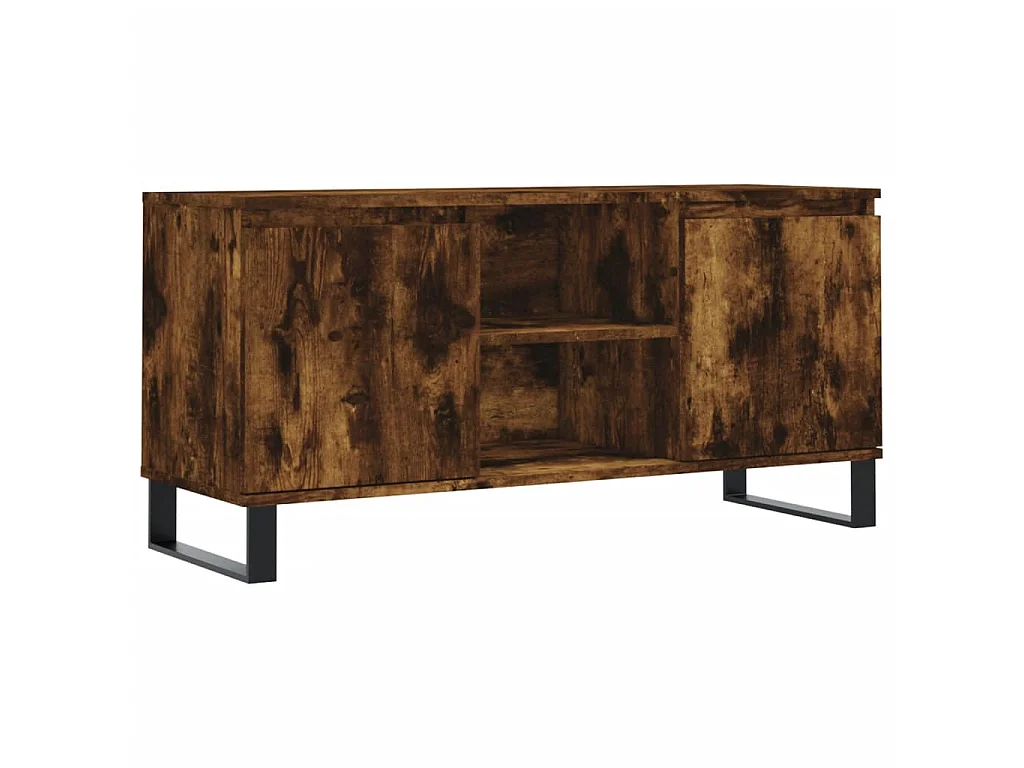 Mueble de TV madera de ingeniería roble ahumado 104x35x50 cm ES31959