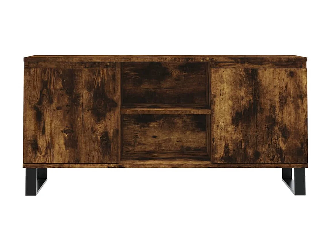 Mueble de TV madera de ingeniería roble ahumado 104x35x50 cm ES31959