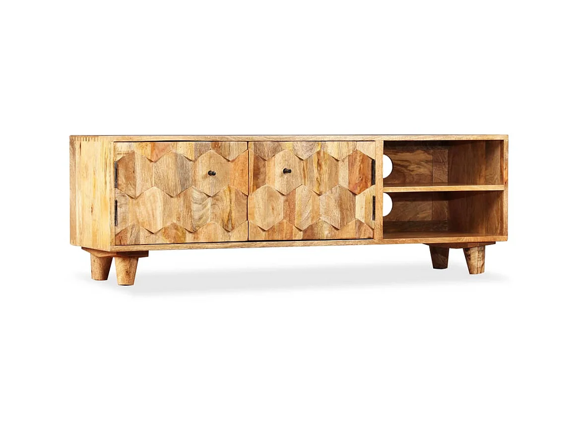 Tv-meubel 118x35x40 cm massief mangohout NL100754