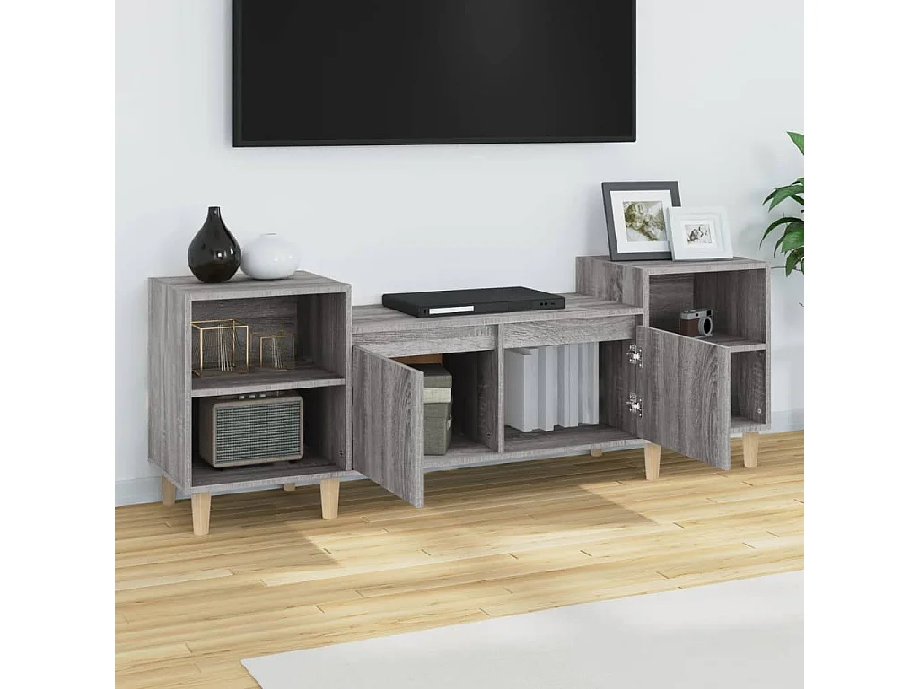 TV-Schrank,TV-Möbel Grau Sonoma 160x35x55 cm Holzwerkstoff -gkd450155