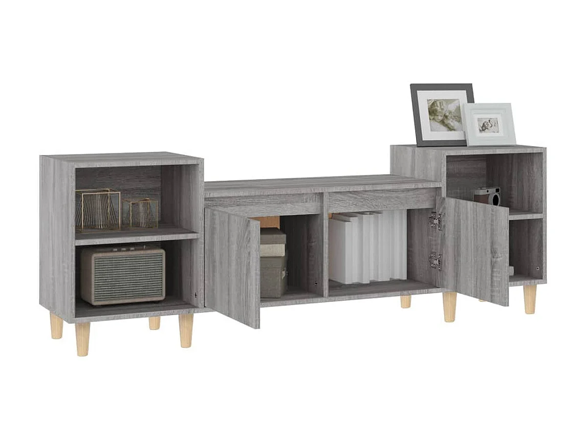Meuble TV Sonoma gris 160x35x55 cm Bois d'ingénierie BE38974