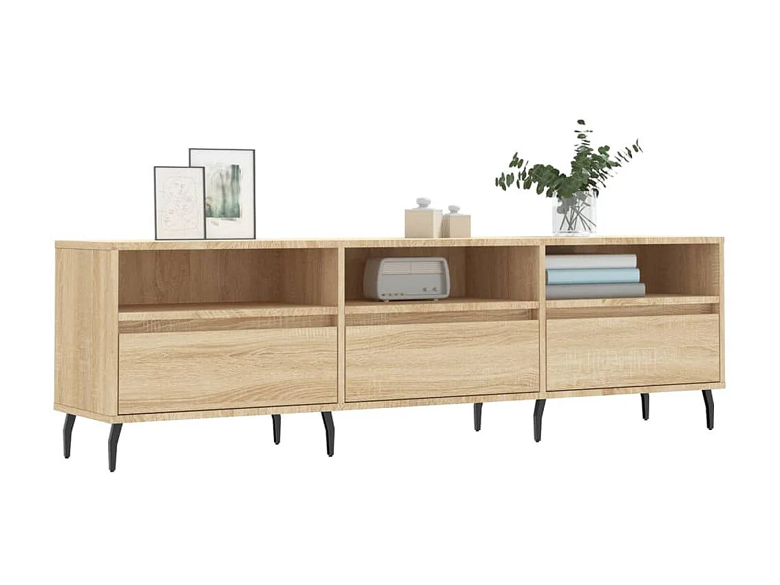 Meuble TV chêne sonoma 150x30x44,5 cm bois d'ingénierie BE42247