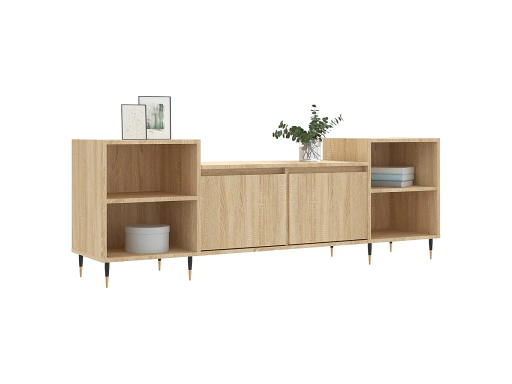 Meuble TV Chêne sonoma 160x35x55 cm Bois d'ingénierie BE52509