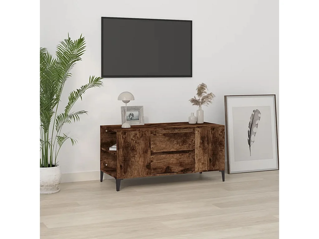 TV-Schrank,TV-Möbel Räuchereiche 102x44,5x50 cm Holzwerkstoff -gkd509461