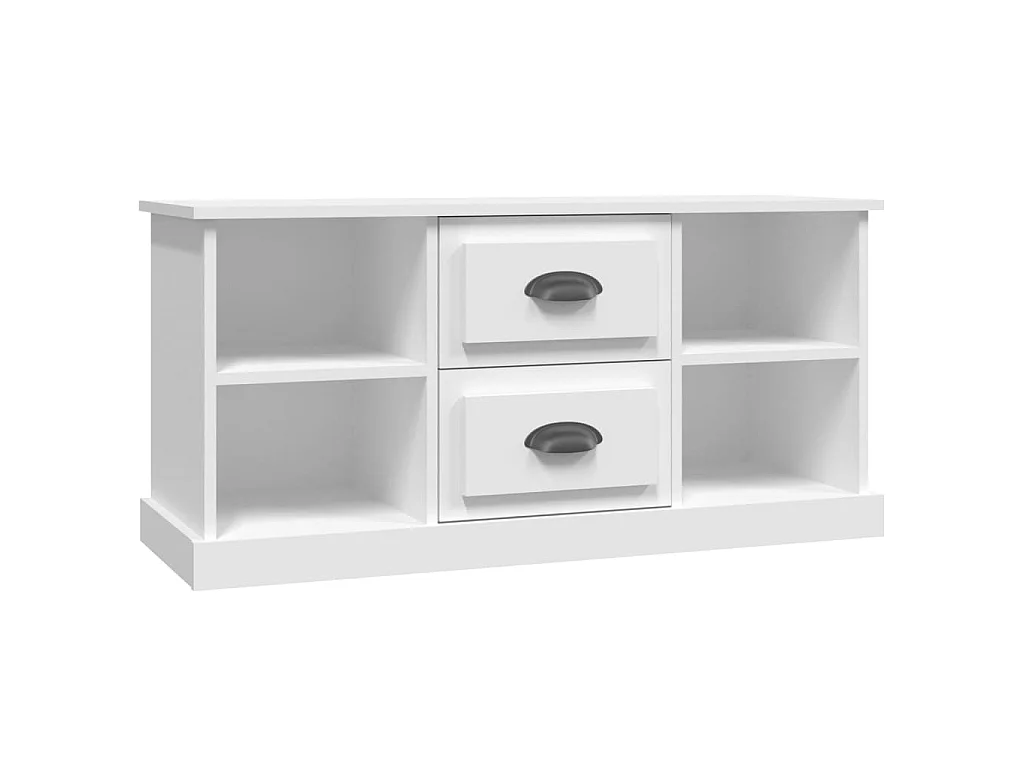 Meuble TV Blanc 99,5x35,5x48 cm bois d'ingénierie BE89700