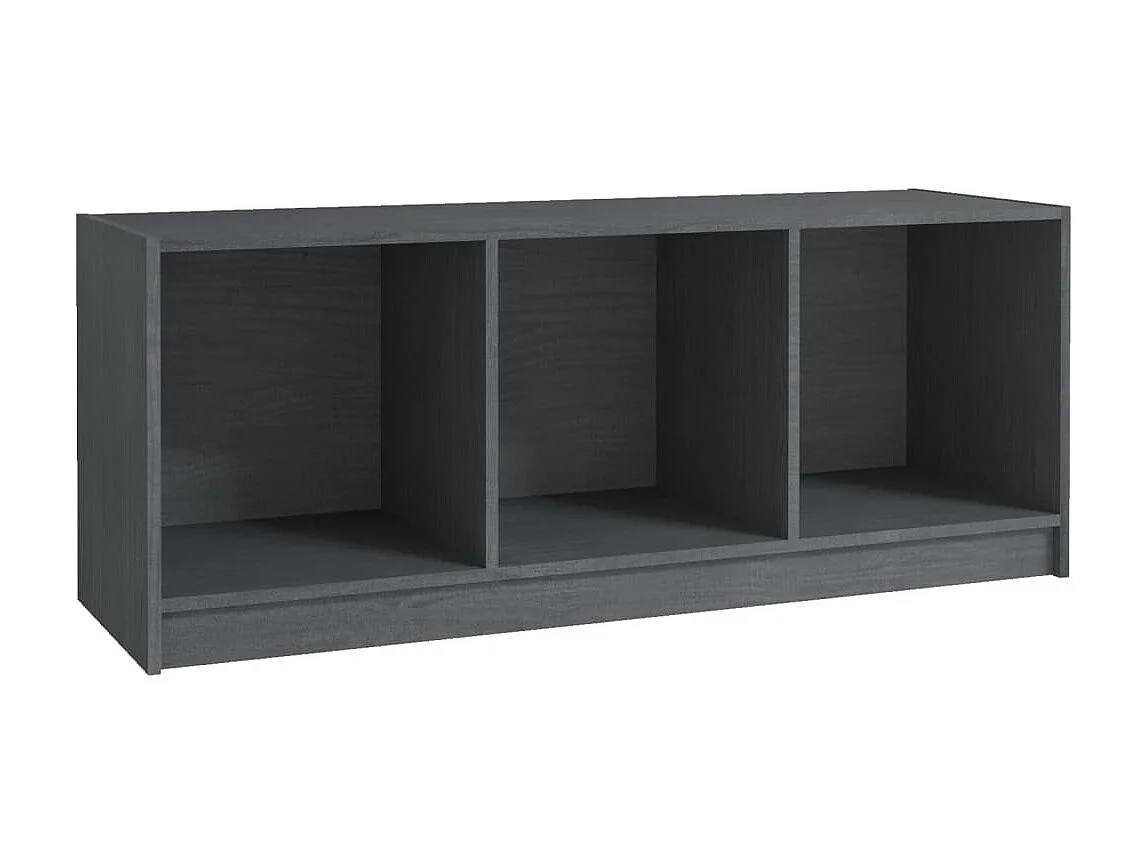 Meuble TV Gris 104x33x41 cm Bois de pin massif BE89787