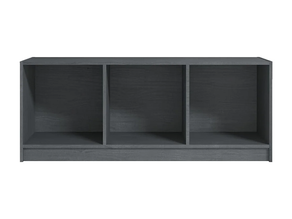 Meuble TV Gris 104x33x41 cm Bois de pin massif BE89787