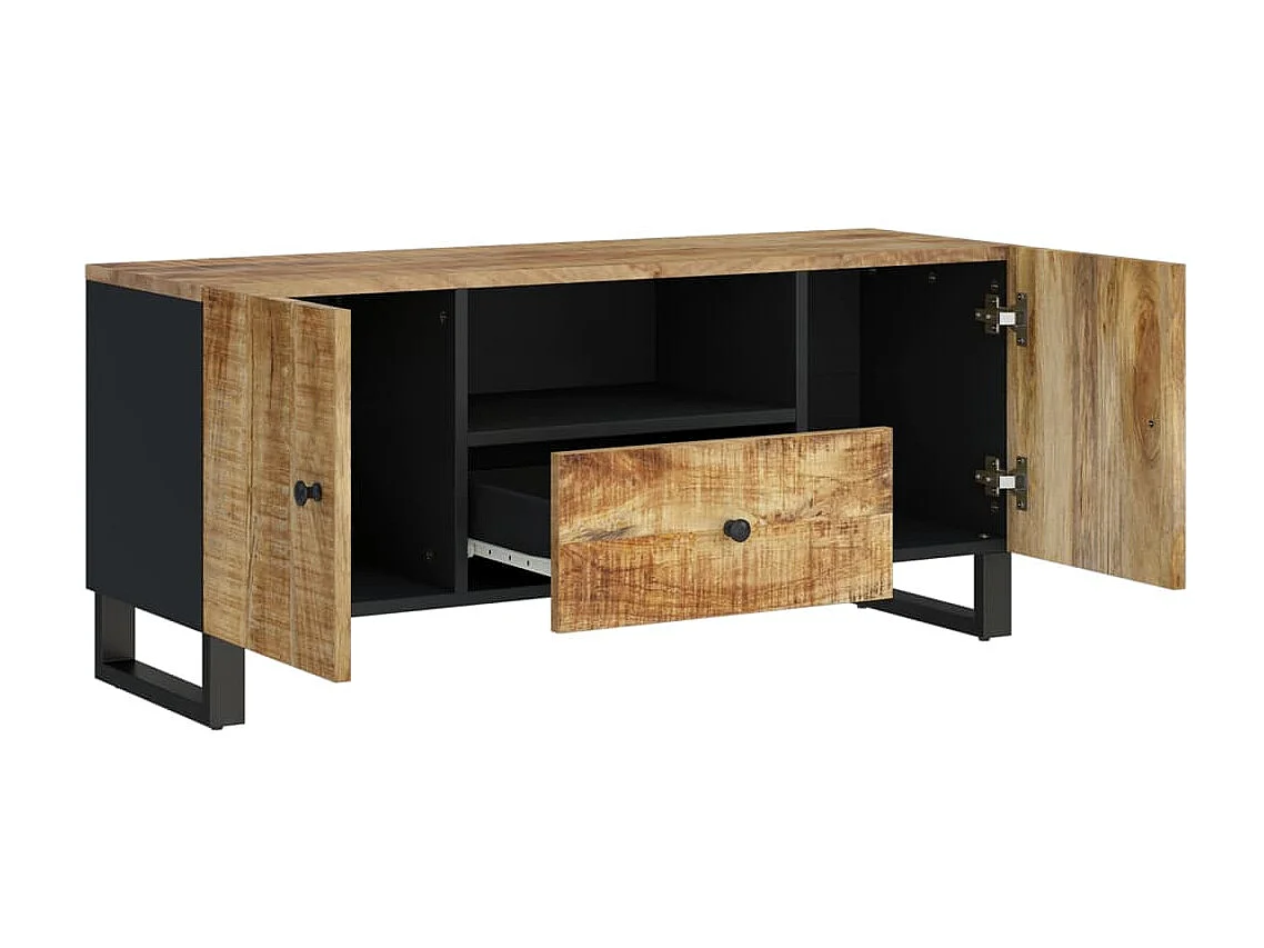 Tv-meubel 105x33,5x46 cm massief mangohout en bewerkt hout NL735266