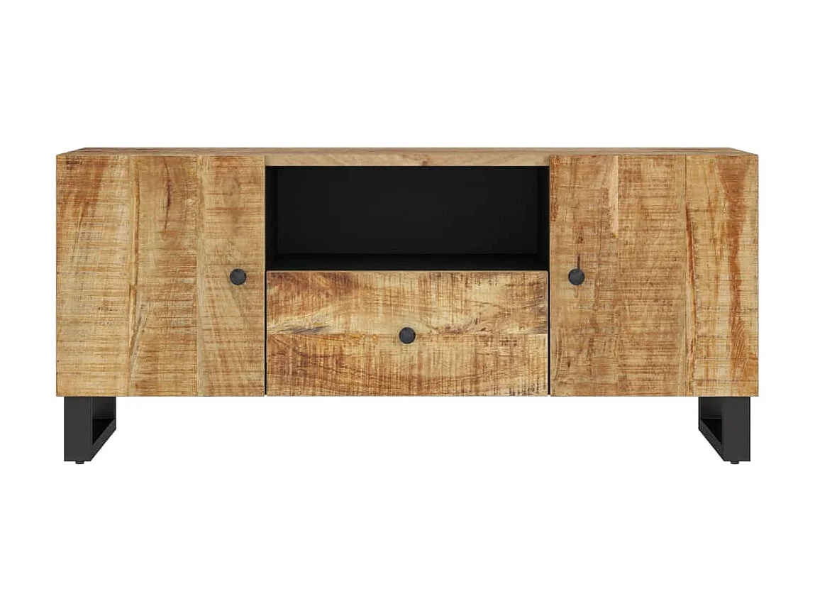 Tv-meubel 105x33,5x46 cm massief mangohout en bewerkt hout NL735266