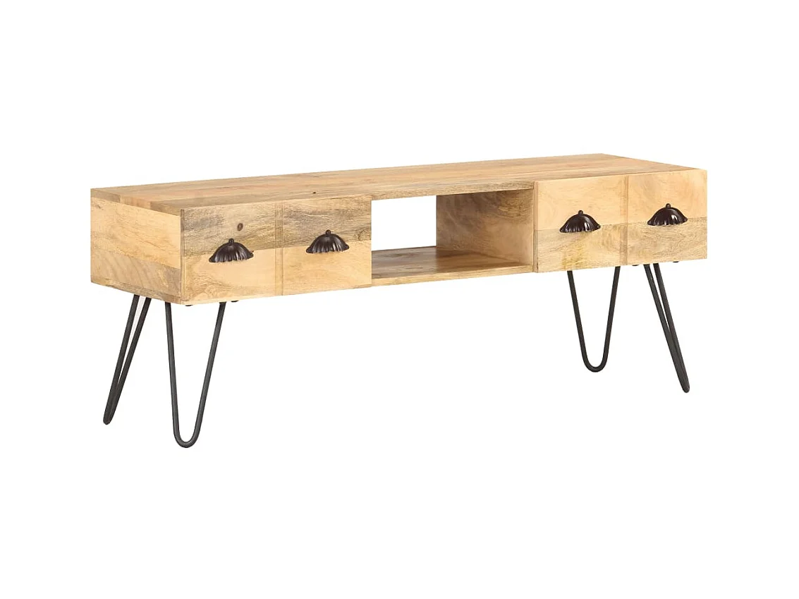 Tv-meubel 120x35x45 cm massief mangohout NL848175