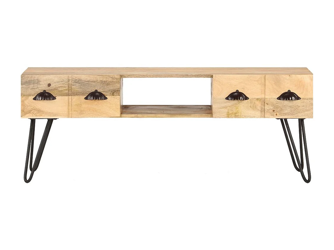 Meuble TV 120x35x45 cm Bois solide de manguier BE44366