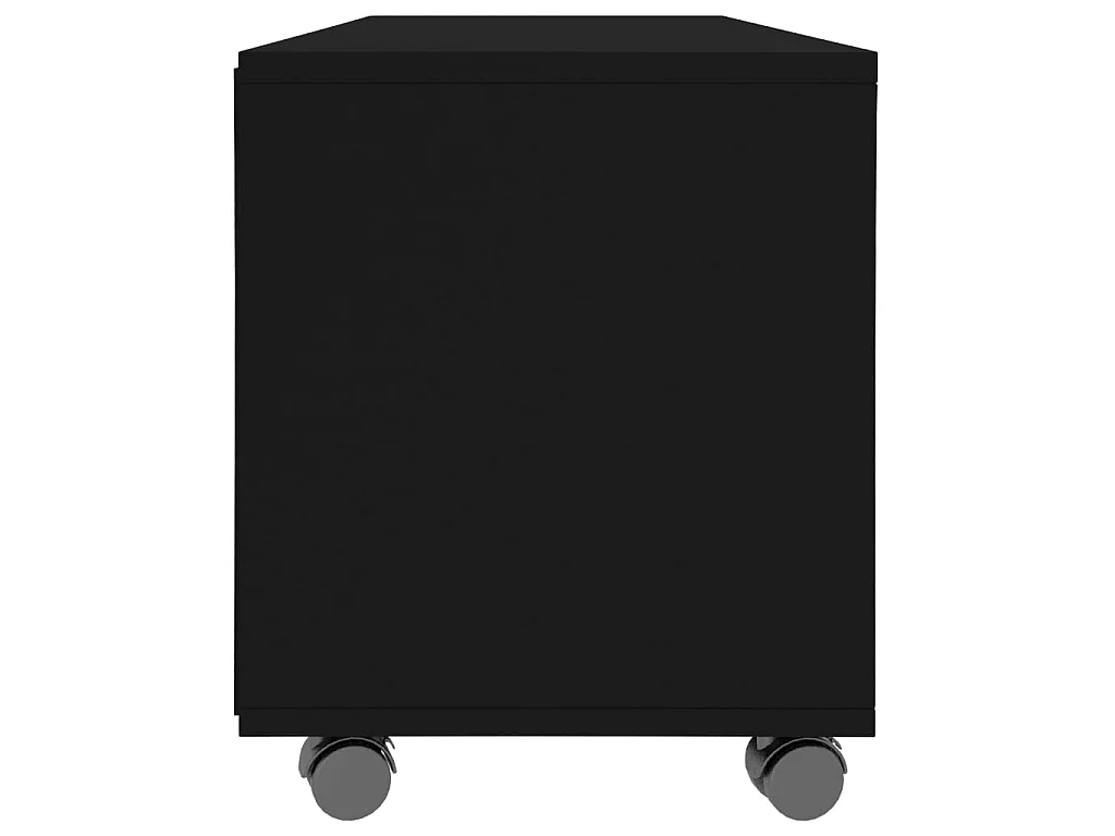 Meuble TV avec roulettes Noir 90x35x35 cm Bois d'ingénierie BE99175