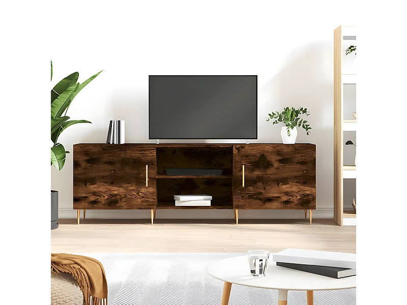 TV-Schrank,TV-Möbel Räuchereiche 150x30x50 cm Holzwerkstoff -gkd426154